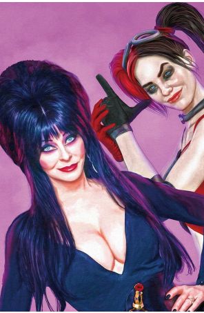 Harley Quinn X Elvira 1ZA published by Dynamite with cover art by Mark Spears