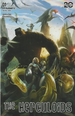 Herculoids 1A published by Dynamite with cover art by Francesco Mattina