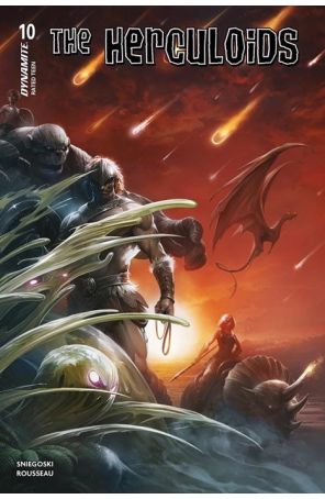 Herculoids 10A published by Dynamite with cover art by Francesco Mattina