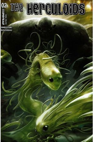 Herculoids 2A published by Dynamite with cover art by Francesco Mattina