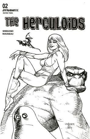 Herculoids 2M published by Dynamite with cover art by Joseph Michael Linsner