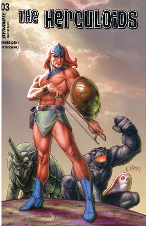 Herculoids 3B published by Dynamite with cover art by Joseph Michael Linsner