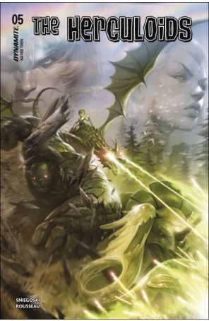Herculoids 5A published by Dynamite with cover art by Francesco Mattina