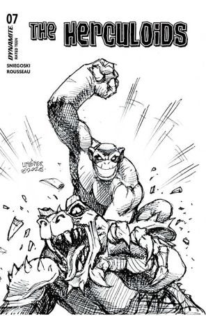Herculoids 7E published by Dynamite with cover art by Joseph Michael Linsner