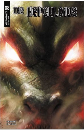 Herculoids 8A published by Dynamite with cover art by Francesco Mattina
