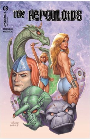 Herculoids 8B published by Dynamite with cover art by Joseph Michael Linsner