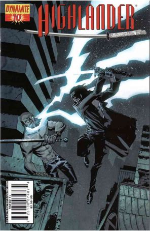 Highlander 10A published by Dynamite with cover art by Michael Avon Oeming
