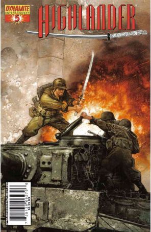 Highlander 5C published by Dynamite with cover art by Dave Dorman