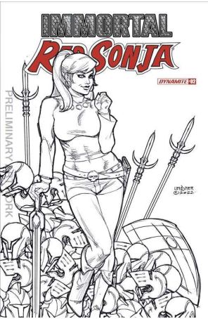 Immortal Red Sonja 2G published by Dynamite with cover art by Joseph Michael Linsner