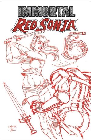 Immortal Red Sonja 4P published by Dynamite with cover art by Joseph Michael Linsner