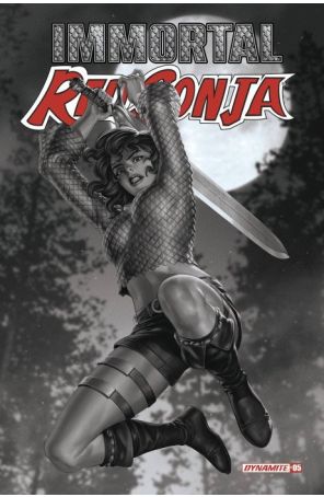 Immortal Red Sonja 5O published by Dynamite with cover art by Junggeun Yoon