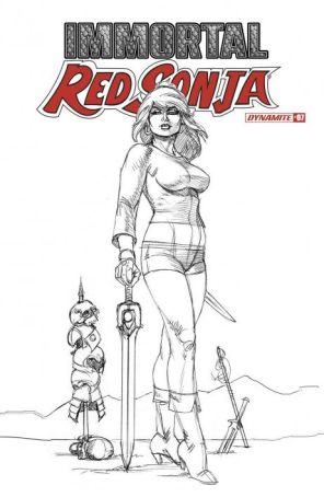 Immortal Red Sonja 7G published by Dynamite with cover art by Joseph Michael Linsner