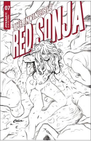 The Invincible Red Sonja 7G published by Dynamite with cover art by Amanda Conner