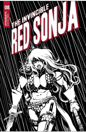 The Invincible Red Sonja 8P published by Dynamite with cover art by Moritat