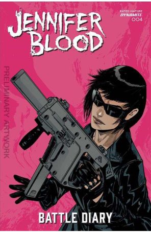 Jennifer Blood: Battle Diary 4C published by Dynamite with cover art by Robert Carey