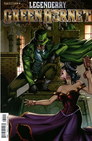 Legenderry: Green Hornet 3A published by Dynamite with cover art by Sergio Fernandez Davila