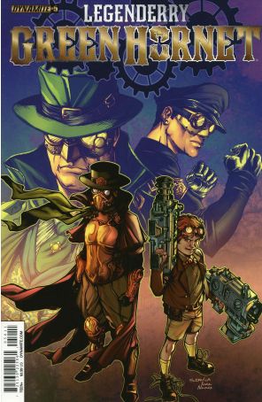 Legenderry: Green Hornet 5A published by Dynamite with cover art by Sergio Fernandez Davila