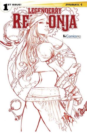 Legenderry: Red Sonja 1J published by Dynamite with cover art by Joe Benitez