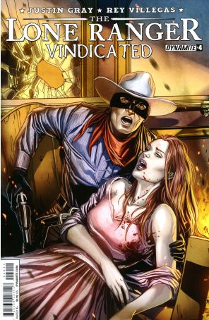 Lone Ranger: Vindicated 4 published by Dynamite with cover art by Marc Laming