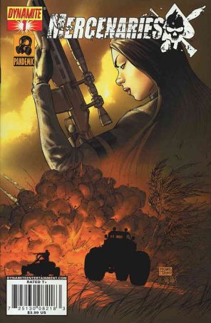 Mercenaries 1B published by Dynamite with cover art by Michael Turner