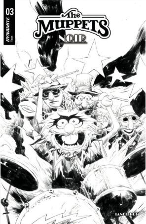 Muppets Noir 3D published by Dynamite with cover art by Jae Lee