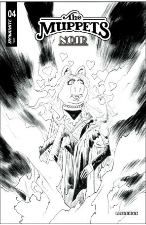 Muppets Noir 4D published by Dynamite with cover art by Jae Lee