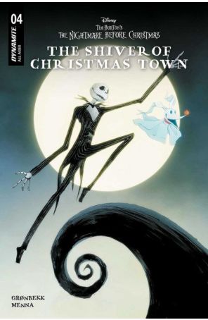 Nightmare Before Christmas: The Shiver of Christmas Town 4A published by Dynamite with cover art by Jae Lee