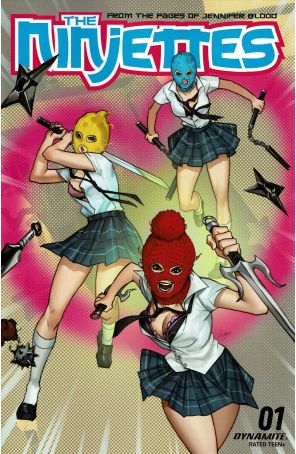 Ninjettes (2nd Series) 1A published by Dynamite with cover art by Leirix
