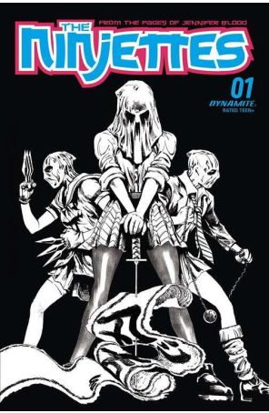 Ninjettes (2nd Series) 1G published by Dynamite with cover art by Jonathan Lau