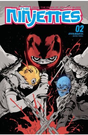 Ninjettes (2nd Series) 2B published by Dynamite with cover art by Jonathan Lau
