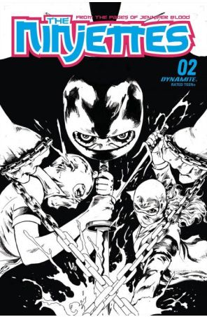 Ninjettes (2nd Series) 2M published by Dynamite with cover art by Jonathan Lau