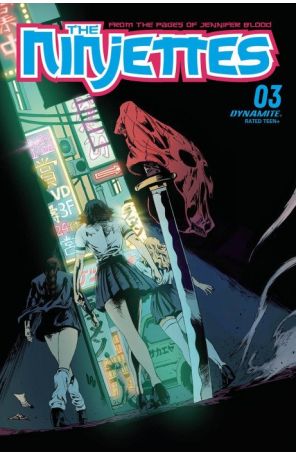 Ninjettes (2nd Series) 3B published by Dynamite with cover art by Jonathan Lau