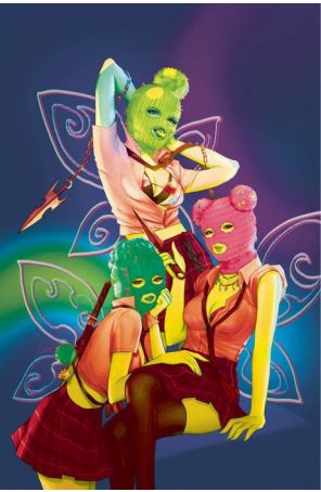 Ninjettes (2nd Series) 3K published by Dynamite with cover art by Leirix