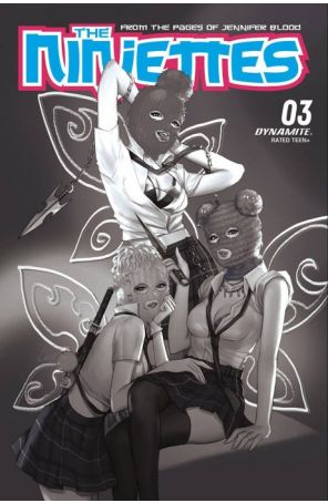 Ninjettes (2nd Series) 3M published by Dynamite with cover art by Leirix