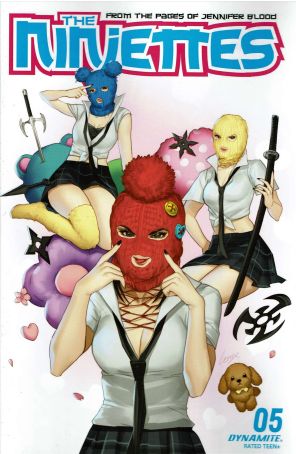 Ninjettes (2nd Series) 5A published by Dynamite with cover art by Leirix