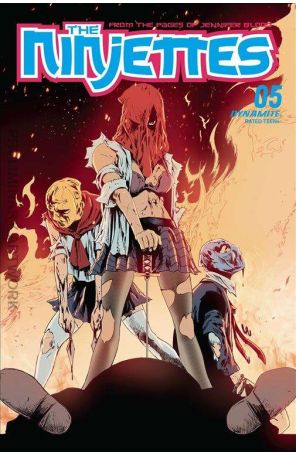 Ninjettes (2nd Series) 5B published by Dynamite with cover art by Jonathan Lau
