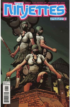 The Ninjettes 1B published by Dynamite with cover art by Johnny Desjardins