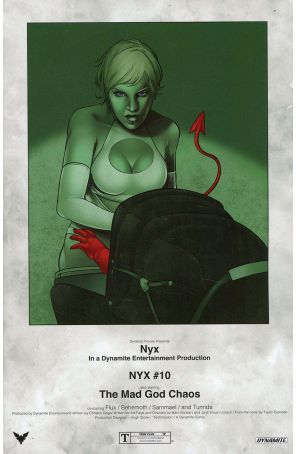 Nyx (Dynamite) 10J published by Dynamite with cover art by Alvaro Sarraseca