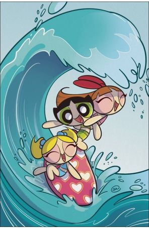 The Powerpuff Girls Supervillain Summer Spectacular 1E published by Dynamite with cover art by Silvia De Ventura