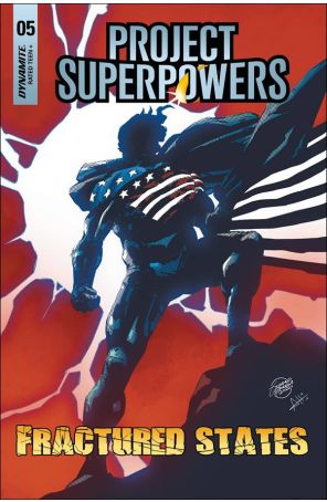 Project Superpowers Fractured States 5C published by Dynamite with cover art by Geraldo Borges