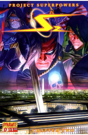 Project Superpowers: Chapter Two 0B published by Dynamite with cover art by Alex Ross