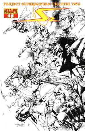 Project Superpowers: Chapter Two 1G published by Dynamite with cover art by Jae Lee