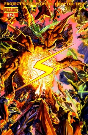 Project Superpowers: Chapter Two 12A published by Dynamite with cover art by Alex Ross