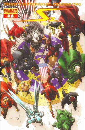 Project Superpowers: Chapter Two 7B published by Dynamite with cover art by Jonathan Lau