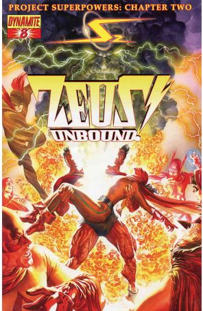 Project Superpowers: Chapter Two 8A published by Dynamite with cover art by Alex Ross and Jonathan Lau