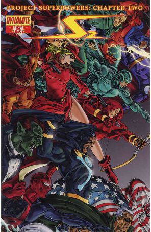 Project Superpowers: Chapter Two 8B published by Dynamite with cover art by Jonathan Lau