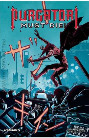 Purgatori Must Die 4C published by Dynamite with cover art by Antonio Fuso