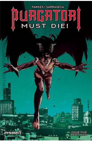 Purgatori Must Die 5C published by Dynamite with cover art by Antonio Fuso