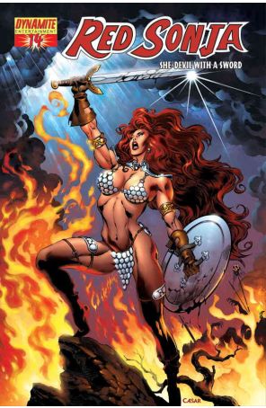 Red Sonja (Dynamite) 14C published by Dynamite with cover art by Claudio Castellini