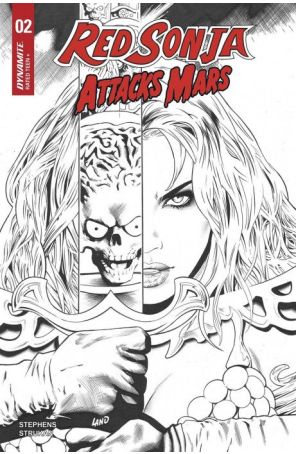 Red Sonja Attacks Mars 2J published by Dynamite with cover art by Greg Land